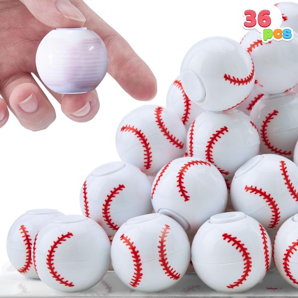 JOYIN 36 Pack Baseball Fidget Spinners for Kids, Baseball Party Favors, Fidget Toys Bulk, Stress Balls, Goodie Bags Stuffers for Birthday Party, Treasure Box Toys for Classroom