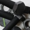 5X Black Hex Head Screws Polypropylene (PP) Plastic Nuts and Bolts, Washers, M16 x 65mm
