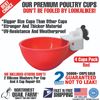 4x Chicken Watering Cups with Cover