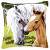Vervaco Mare and Foal Cross Stitch Cushion, Multi-Colour