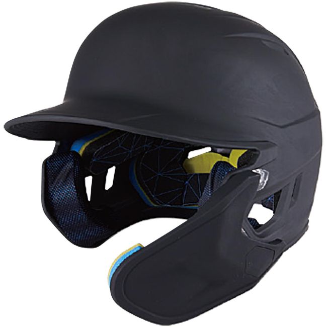 Rawlings MA07S Baseball Adult Hard MACH Helmet Adjustment with Chin Guard (Matte) Right Hitter Black Size Fits All Helmet Bag Included