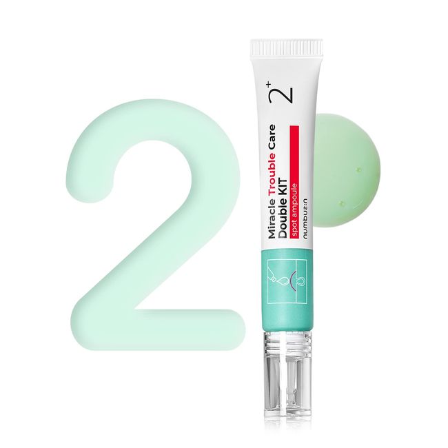 numbuzin No.2 Miracle Trouble Care Double KIT | Red Spot Treatment, Acne, Facial Pimple Patches, Ethanol Free, Non-comedogenic Tested, Lightweight | Korean Skin Care for Face, 0.84 fl oz / 30 patches