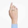 Swarovski Chroma Ring, Cushion Cut, Multicolored, Gold-Tone Plated, 55