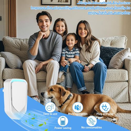 Plug in Air Purifier 6 Pack,Air Ionizers for Home Plug in - Portable Negative Ion Generator Air Freshener - Quiet Operation Air Purifier Plug in Wall Odor for Home, Kitchen, Office,Pets,Smoke Dust