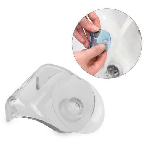 kwmobile 2 x Suction Cup Holder for Razors - for Glass and Tiles - Wet Razor Suction Cup Holder Set - Wall Hook in Transparent