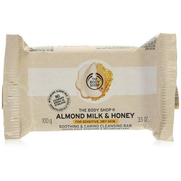 The Body Shop Almond Milk & Honey Soap Bar, Cleansing Bar Soap for Sensitive, Dry Skin, 3.5 oz.