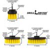 New Quick Change Shaft 3 Pack Medium Yellow Drill Brush Tile and Grout Cleaning