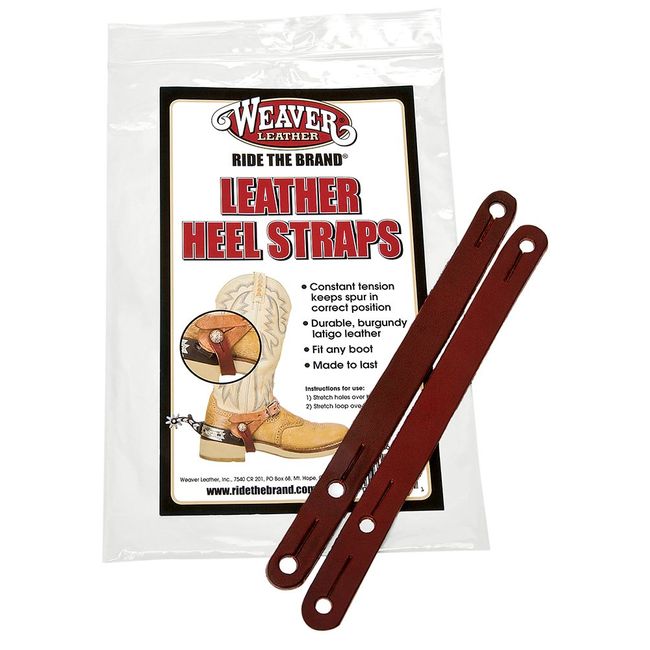 Weaver Leather Heel Straps , Burgundy