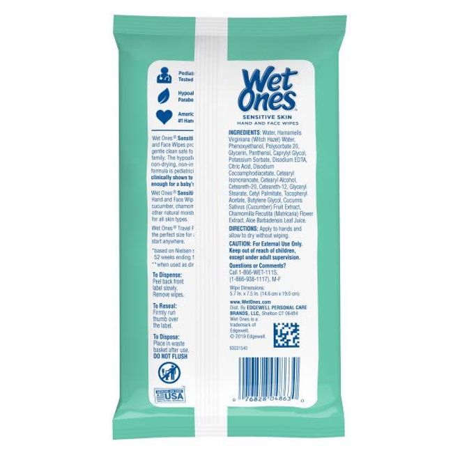  Wet Ones Antibacterial Wipes 40 Count (Value Pack of 6