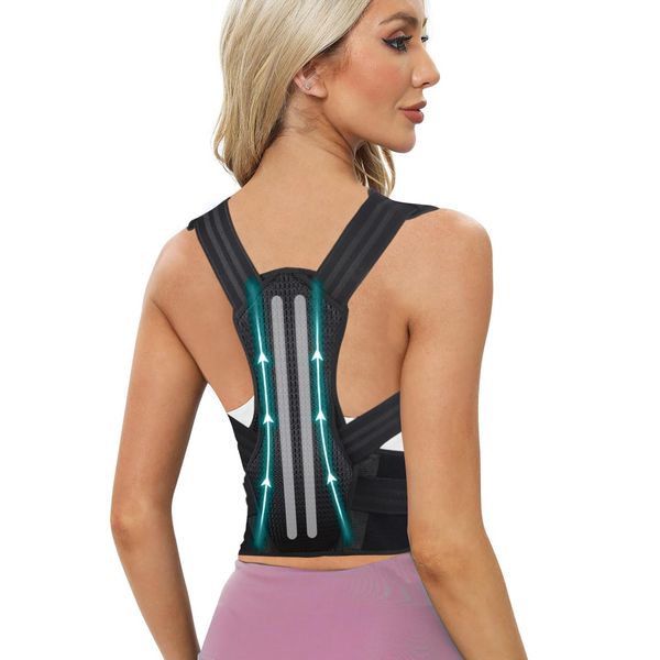 LAFUYSO Posture Corrector for Women and Men, Adjustable Back Brace, Support for Spine, Back, Neck, and Shoulders, Improves Posture and Relieves Pain