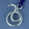 Umetsu Koubou Zodiac Netsuke Silver Sea Snake Snake, Tail Roll Artwork, Silver