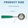 sourcing map 2 Pcs Cookie Scoops, Ice Cream Scoop with Trigger for Baking Cookie Dough Rice Pudding Kitchen Gadget, Green
