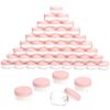 Empty Sample Pots 50Pcs Travel Sample Jar Pots With Lids 10g for Women Cosmetic Containers(Pink)