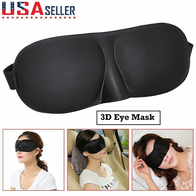 Travel Sleep Eye Mask 3D Memory Padded Shade Cover Sleeping Blindfold New USA