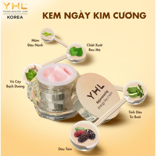 1x YHL kim cuong ban ngay Rejuvenating Enery Day Cream- Tri nam, tan nhang