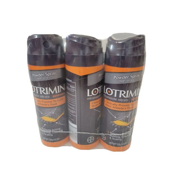 3 Pack Lotrimin Dry Powder Spray AF 4.6 Oz Each Exp. 2025