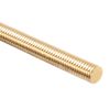 sourcing map Threaded Rod Bar Right Hand Thread Brass M6 x 250 mm Brass Full Thread