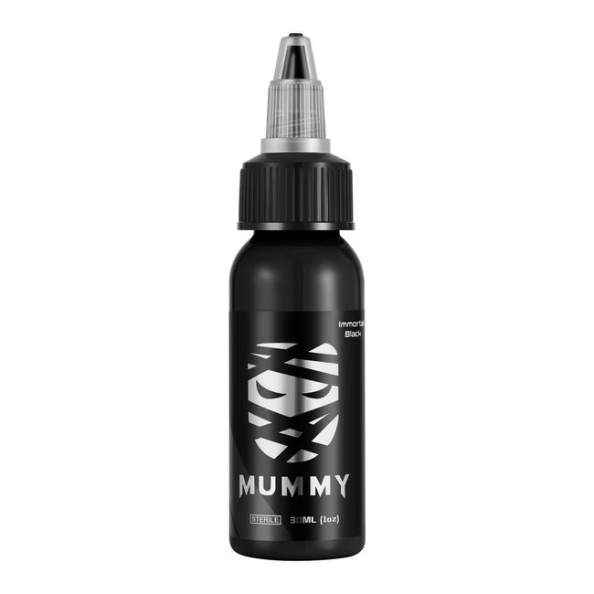 Mummy Tattoo Ink Set 1 oz, Color Evenly Long Lasting Vibrant and Bright, No Irritation Tattoo Ink (Black)