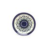 Polish Pottery Plate - Salad/Dessert (7 3/4") - Blue Spring Daisy