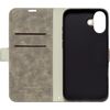 NATURAL design iPhone 16 Plus case notebook type suede with strap STYLE NATURAL (gray, iPhone16Plus)