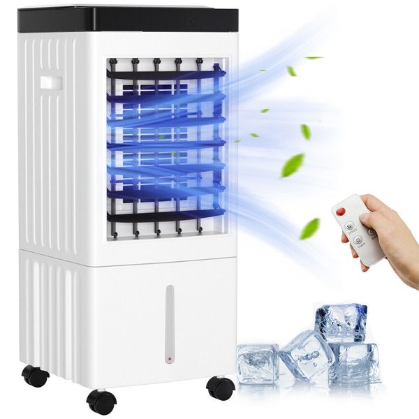 Portable 10L Evaporative Air Conditioner 3IN1 Cooler w/ Remote Cooling Fan 65W