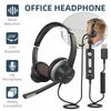 Mpow USB Call Center Headset 3.5mm Jack Office Computer Headphone w/ Boom Mic