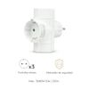 Garza 430001 Base Multipla con Adattatore, Bianco, 3 Tomas