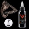 DLD All Purpose Tattoo Ink Pure Black Permanent Tribal Liner Outlining 30ml Stick and Poke Tattoos Microblading Pigment-Vegan (1 ounce)