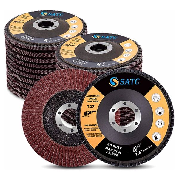 200x 4-1/2" Flap Disc 40 Grit 4.5" x 7/8" Angle Grinder Sanding Grinding Wheels