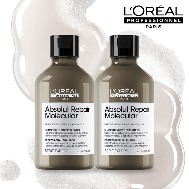 [Repair solution to turn back time] NEW L’Oréal Absolute Repair Molecular Shampoo 300ML + 300ML Duo Set