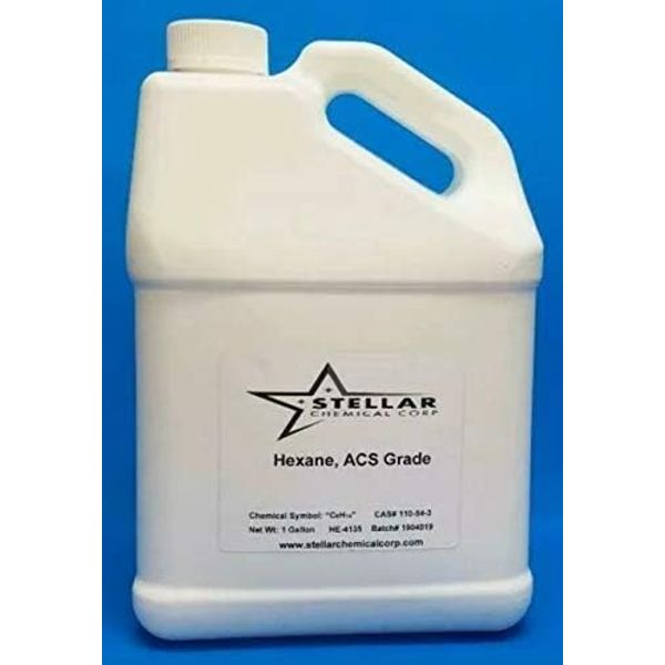 Generic Hexane, ACS Grade, 1 Gallon ~ Industrial Applications, Laboratory Work ~ Stellar Chemical Corp
