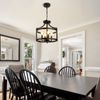 Dining Room Ceiling Light Rustic Chandelier Fixture Pendant Hanging Lamp Black