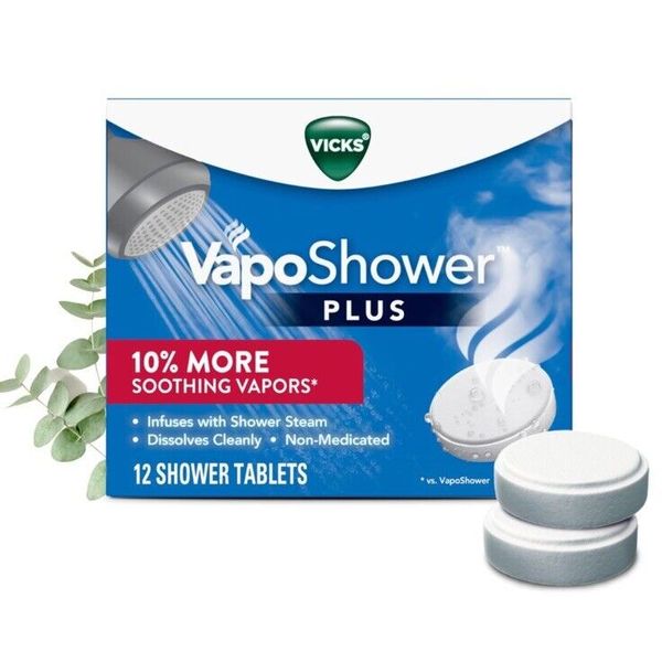 New VapoShower Plus Shower Bomb  Shower Steamers Aromatherapy 12 Shower Tablets