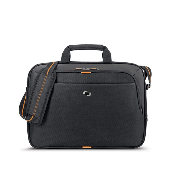 Solo New York Ace Slim Brief 15.6 Inch Laptop Briefcase, Black