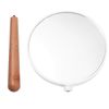 Frcolor Hand Mirror, Hand Mirror, Wooden Handle, Makeup Mirror, Handheld Salon, Barberboard, Beauty Salon, Home Makeup Tool