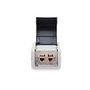 DIGITUS Data connection socket for Keystone modules IP44, surface-mounted, with hinged lid, optional insert for 2x Keystone modules