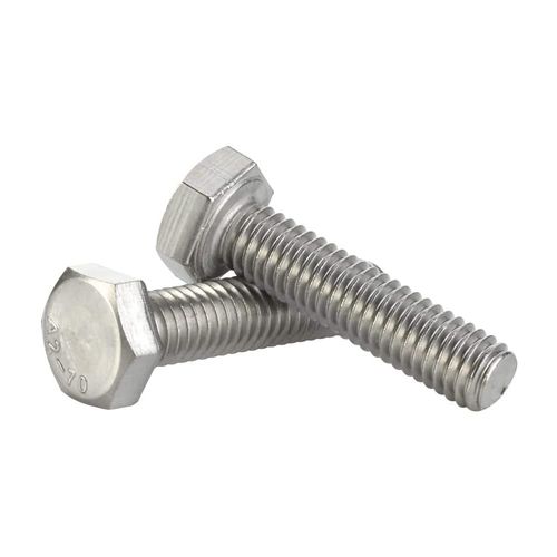 1/4-20 x 2" (3/8" to 4" Available) Hex Head Screw Bolt, Fully Threaded, Stainless Steel 18-8, Plain Finish, Quantity 20