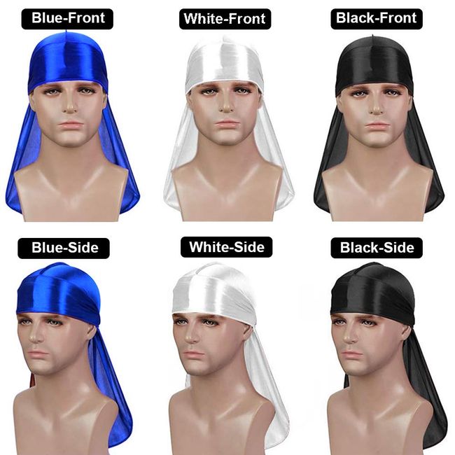 Deep Wave Blue Silky Durag