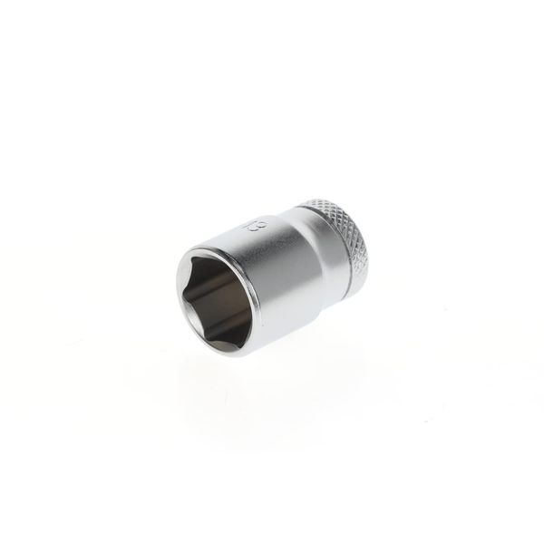 GEDORE Socket, 1/4" 6.3 mm drive, Hexagonal, 13 mm width, Tool, 20 13, Chrome-plated steel