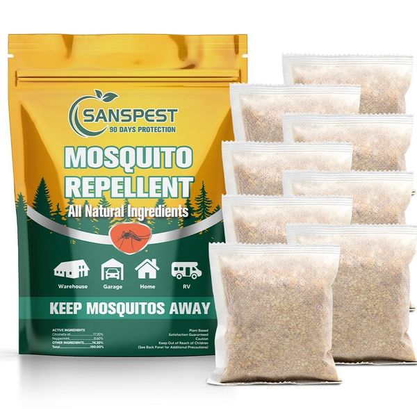 Sanspest Mosquito Repellent Outdoor, Anti Mosquito, Midge Repellent, Citronella Oil Insect Repellent, Mosquito-Repellent Room, Effective Anti Midge, Gants, Fleas & Other Biting Flies,8 pcs