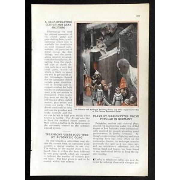 Ivo Puhonny Marionettes in Berlin 1931 article Baden-Baden Puppet Theater