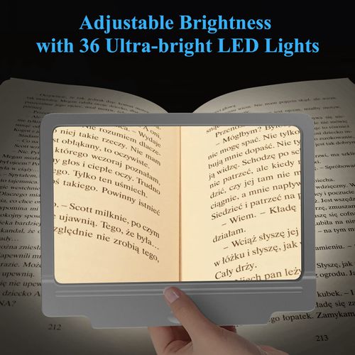 OBOVO Magnifying Glass, 4X Magnifier with 36 LED Lights, Perfect for Low Vision Person and Seniors