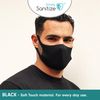 Simply Sanitize Reusable Fabric Black Face Mask, NM001
