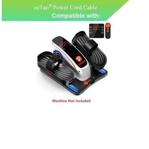 eeTao 6 Feet AC Power Cord Plug Lead Charger Compatible with FOUSAE MC57A MC57B Under Desk Elliptical Machine Electric Ellipse Leg Charging Cable Power Supply 100V-240V