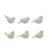 Creative Co-op Cottage Chic Ceramic Birds in a Box, 2.5-Inch, Set of 6