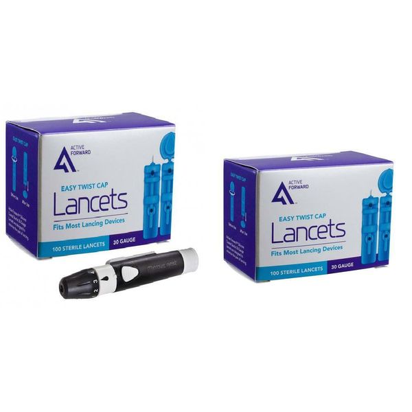 Microlet Lancing Device + 100 Active Forward 30g Lancets