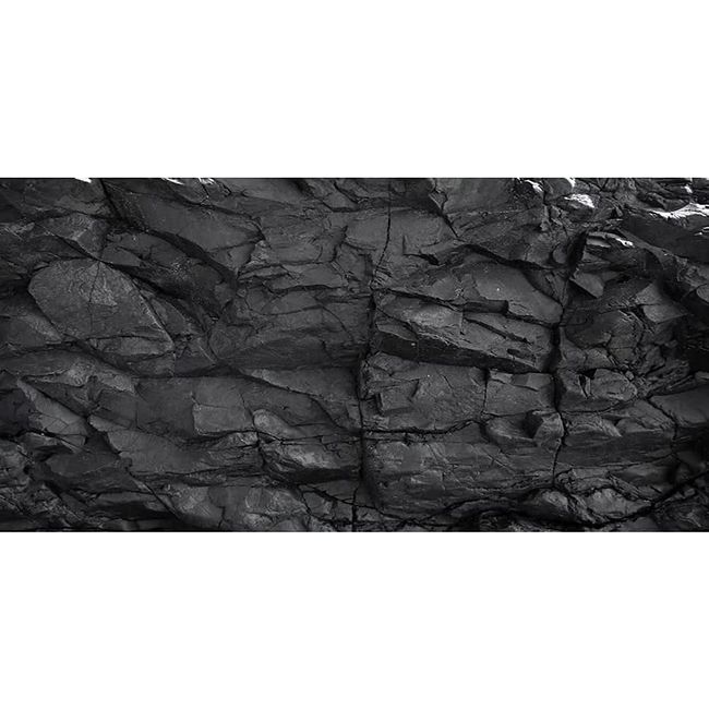 AWERT 72x24 inches Stone Aquarium Background Black Rock Fish Tank Background Rocky Terrarium Background Vinyl