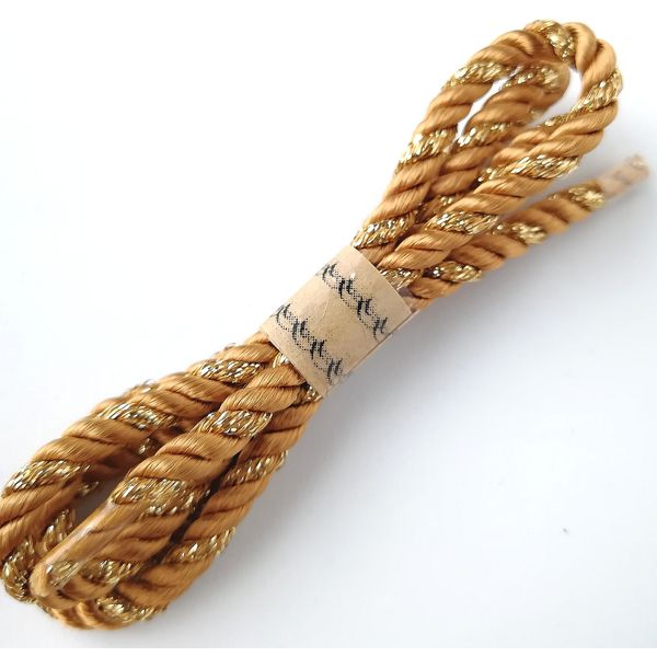 Twisted Cord String, Macrame, Gold Glitter, 50-Pack Wrapping Twine Approx 3.5 mm, 40. Gold Brown 3 m (5311 – 3)