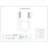 U Bolt Round M8 Thread 50mm Inner Width x 150mm Length with Hex Nuts and Washers (2)