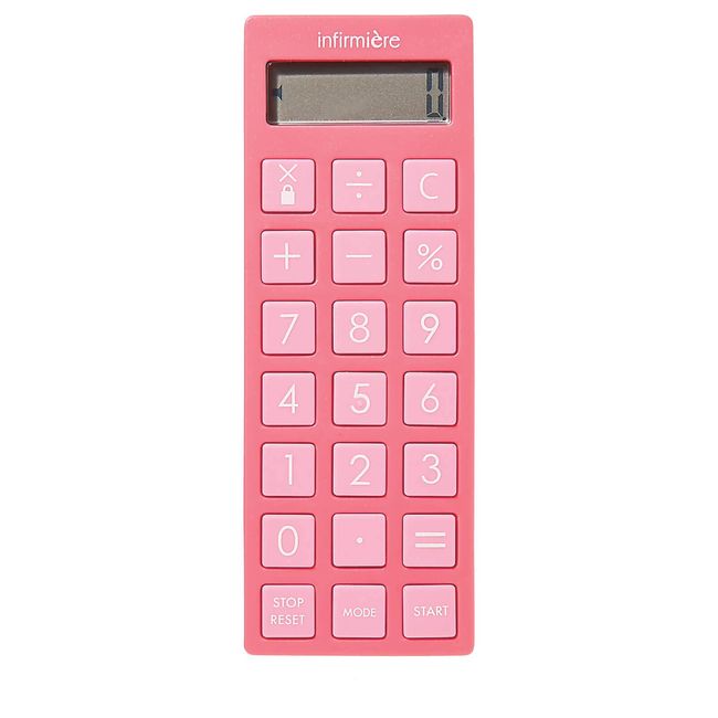 Amfamie Calculator Timer with Clock Nursing Nursing Nursing Goods Medical Goods with Strap F Pink